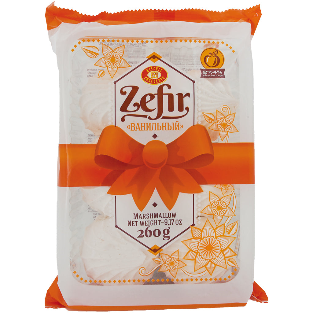 OURS MARKET Bisquit Schokolad Sucre mousseux blanc à la vanille – zefir aérien 260 g