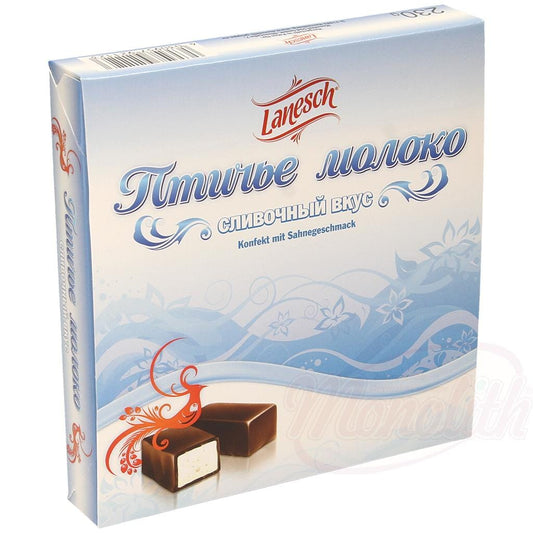 OURS MARKET Confiserie en sucre mousseux "Ptitchje Moloko" au goût de crème enrobée de chocolat