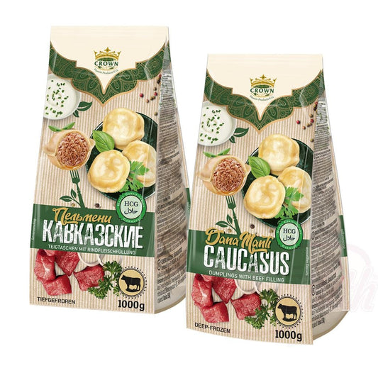 OURS MARKET Crown Pelmeni halal "Kawkazskie" – farce de bœuf, tradition caucasienne
