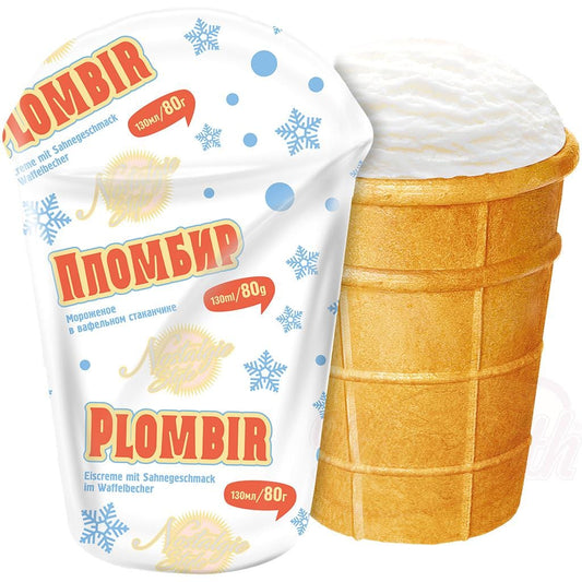 OURS MARKET EisProm Plombir – glace à la crème en gobelet gaufré