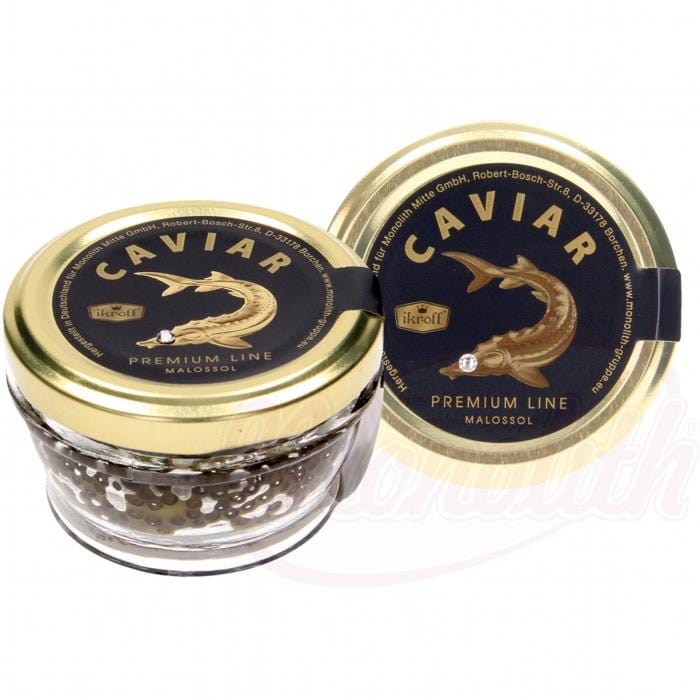 OURS MARKET IKROFF Caviar d’esturgeon Premium Line 50 g – grains délicats, salage maîtrisé