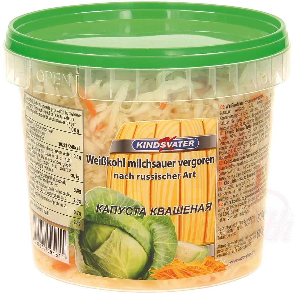 OURS MARKET Kindsvater Chou blanc lactofermenté – recette traditionnelle