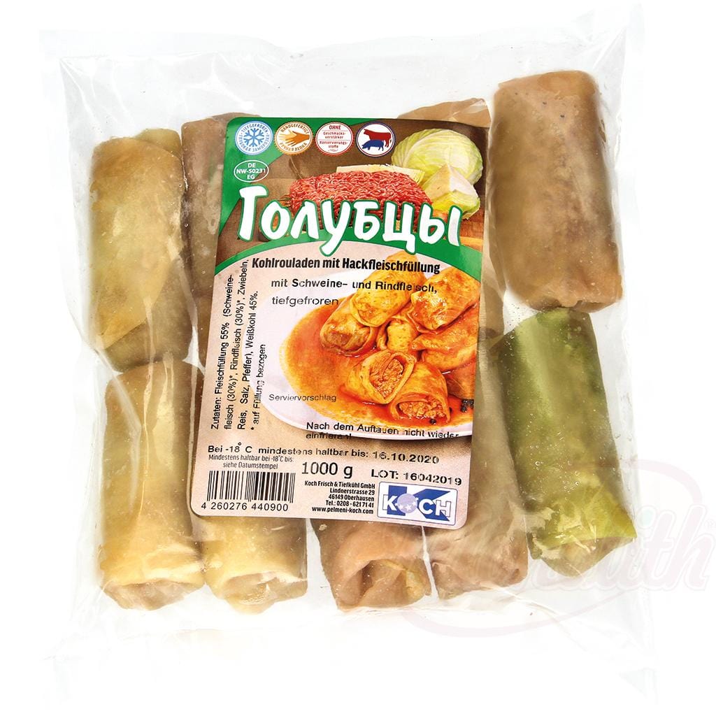 OURS MARKET Koch – Golubzy Paupiettes de Chou Farcies au Porc, Bœuf et Riz Surgelées