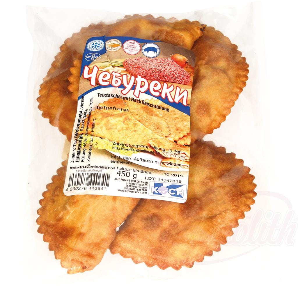 OURS MARKET Koch – Tschebureki Poches de Pâte Frites Farcies au Porc Surgelées