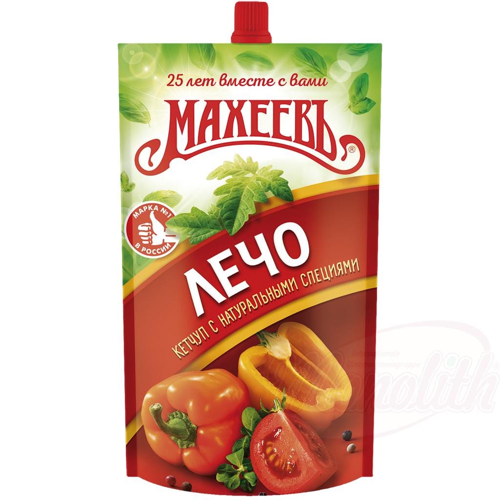 OURS MARKET Macheev Ketchup “Letscho” — morceaux de légumes, paprika doux, texture pulpeuse