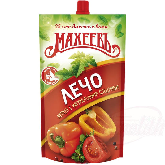 OURS MARKET Macheev Ketchup “Letscho” — morceaux de légumes, paprika doux, texture pulpeuse