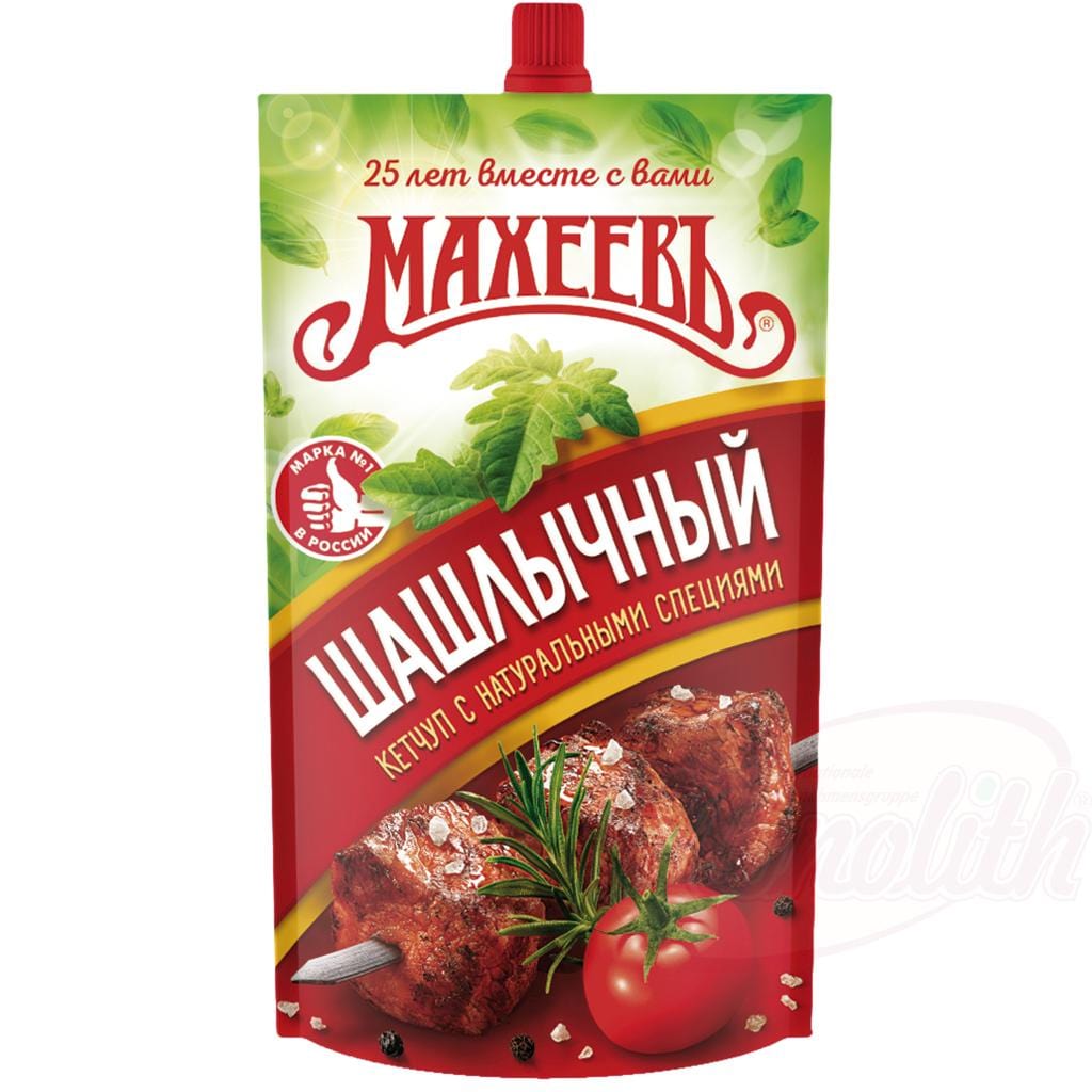 OURS MARKET Macheev Ketchup "Schaschlitschnij" – sauce tomate pour shashlik et grillades