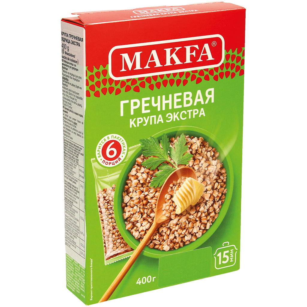OURS MARKET Makfa Sarrasin traité à la vapeur – en sachets cuisson pratiques 5 × 80 g