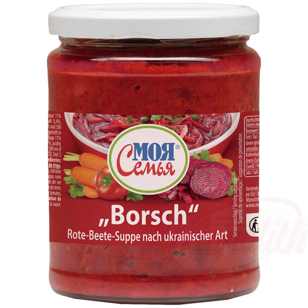 OURS MARKET MOJA SEMJA Soupe aux betteraves à l’ukrainienne – rubis franc, choucroute subtile