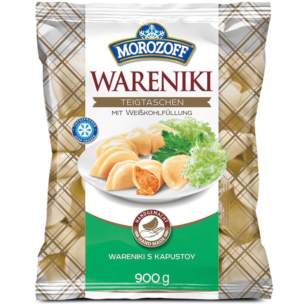 OURS MARKET MOROZOFF Wareniki au chou blanc – chaussons surgelés, format 900 g