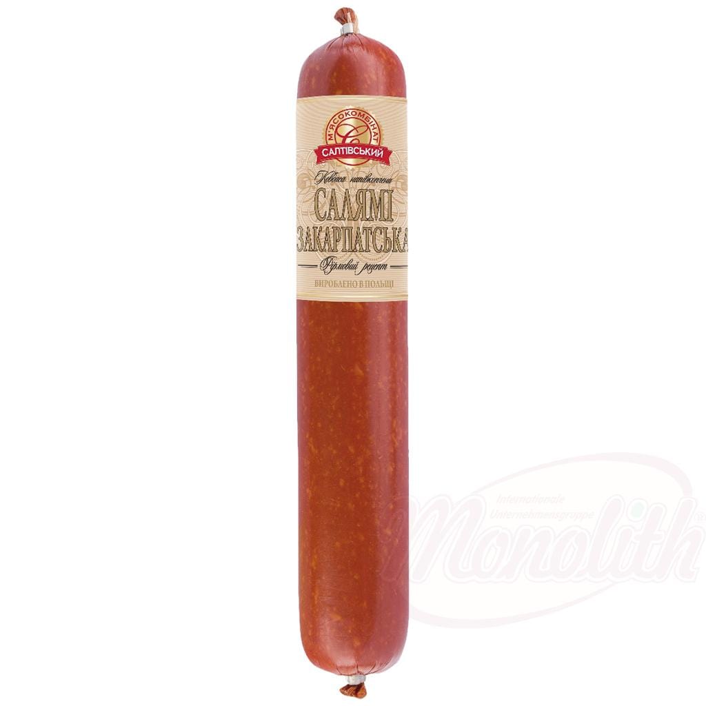 OURS MARKET Porc bouilli fumé et saucisse de poulet "Zakarpatska" à l'ukrainienne, finement hachés