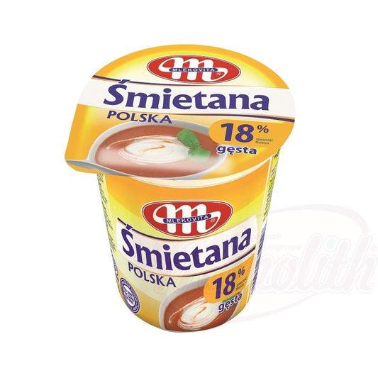 OURS MARKET Produit à base de lait caillé "Smietana Polska", 18% de matières grasses, traitement thermique