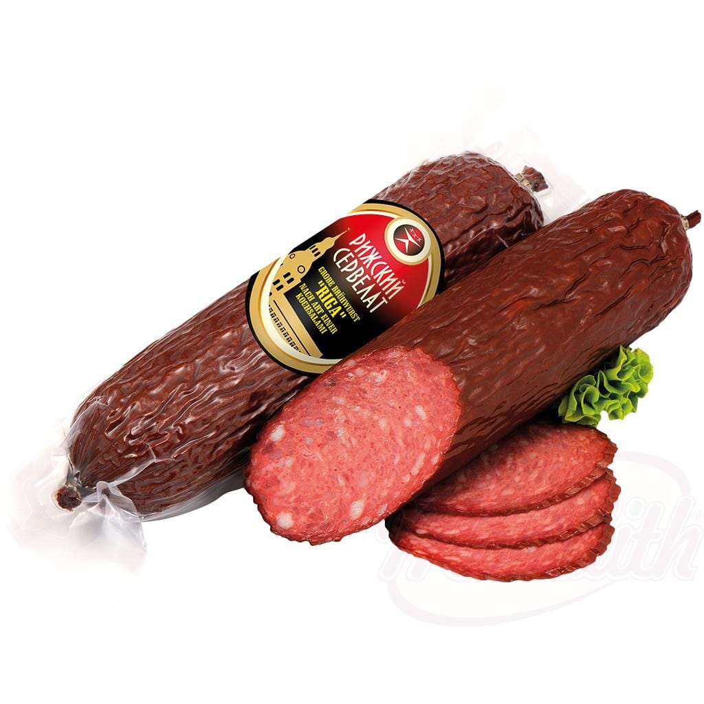 OURS MARKET Riga Standard Saucisse "Riga" – cervelat cuit à gros grain, fumé