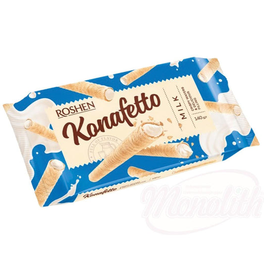 OURS MARKET Rouleaux de gaufrette "Konafetto" fourrés dune crème au goût de lait (59%)
