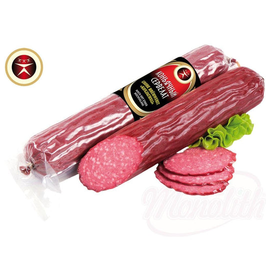 OURS MARKET Saucisse à bouillir grossière "Koniachniy" à la manière dun salami cuit