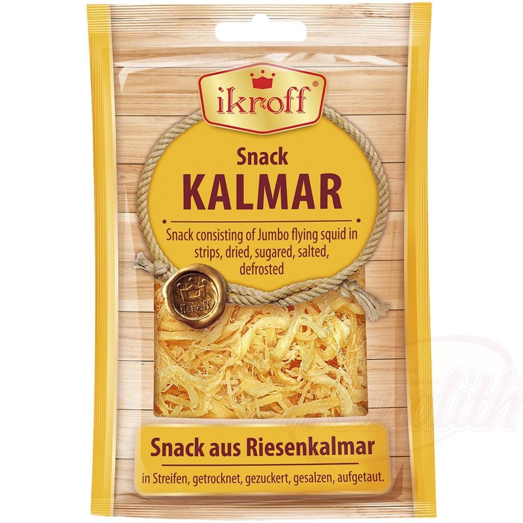 OURS MARKET Snack de calmar géant (Dosidicus Gigas) en lamelles, séché, sucré, salé, décongelé