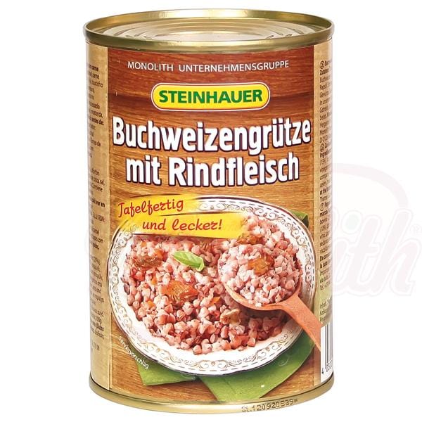 OURS MARKET Steinhauer Gruau de sarrasin au bœuf – kacha généreuse, bœuf et bacon