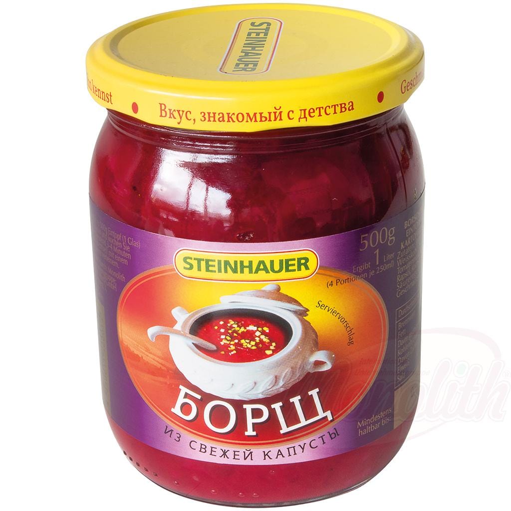 OURS MARKET Steinhauer Soupe "Borchtch" au chou blanc – betterave et chou, recette traditionnelle