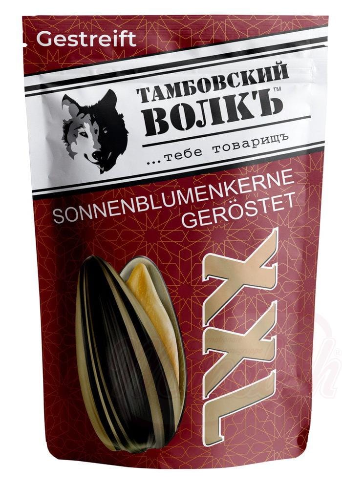 OURS MARKET Tambovskij Volk Graines de tournesol rayées grillées – à croquer, en coque