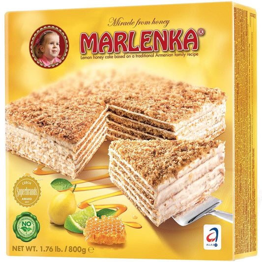 OURS MARKET Tarte "Marlenka" miel-citron fourrée de 52% de crème, surgelée