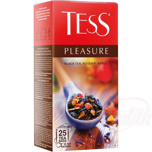 OURS MARKET Thé noir "TESS Pleasure" à la pomme et à léglantier, aromatisé- fruits tropicaux, 25 x 1,5g