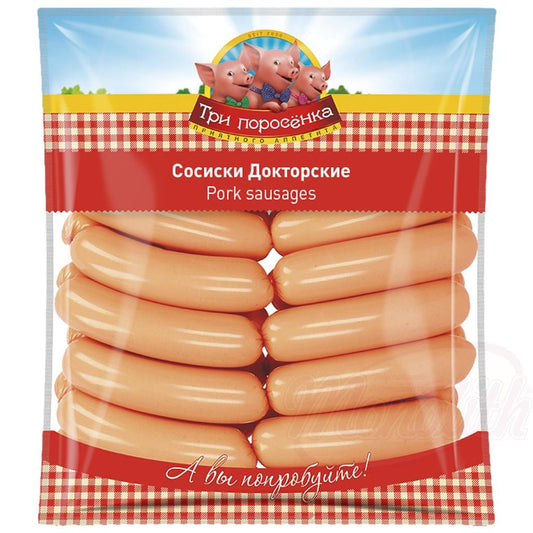 OURS MARKET Tri Porosenka Saucisses "Sosiski Doktorskie" – hachage fin & goût doux