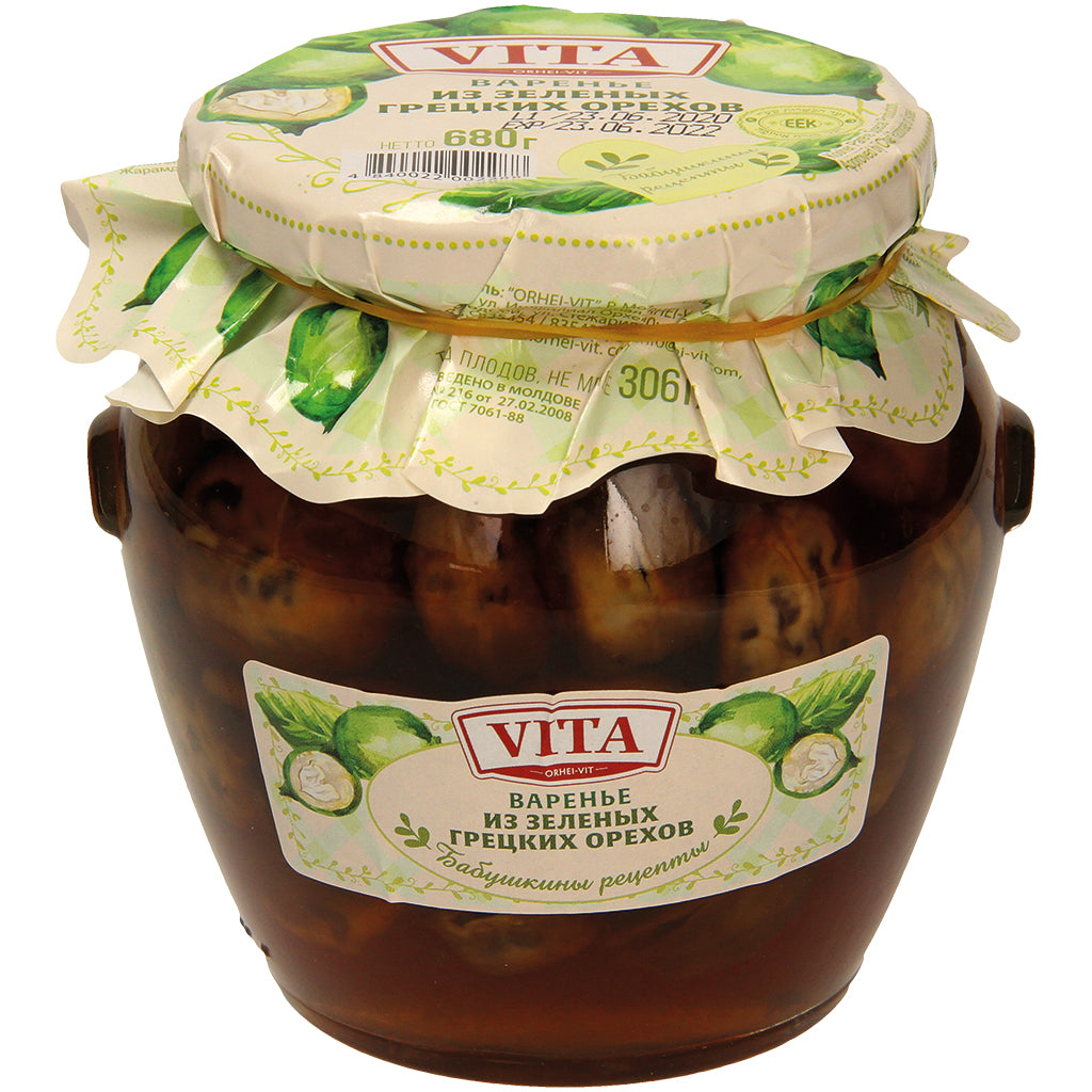 OURS MARKET VITA Noix vertes au sirop – gourmandise sucrée aux noix croquantes 680 g