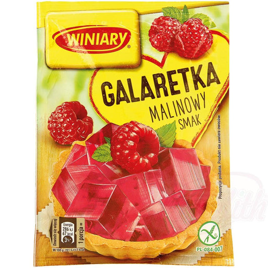 OURS MARKET Winiary Poudre pour dessert en gelée – framboise, éclat fruité