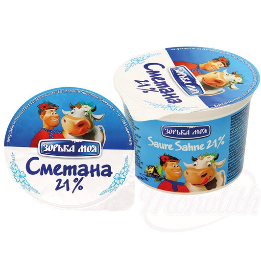 OURS MARKET Zorka Moja Crème aigre – 21 % MG, texture crémeuse