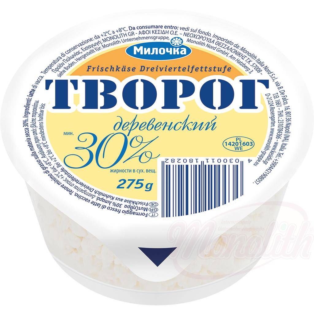 "Fromage à la crème" "Tworog Derewenskij" "30% de graisse i.Tr."-OURS MARKET