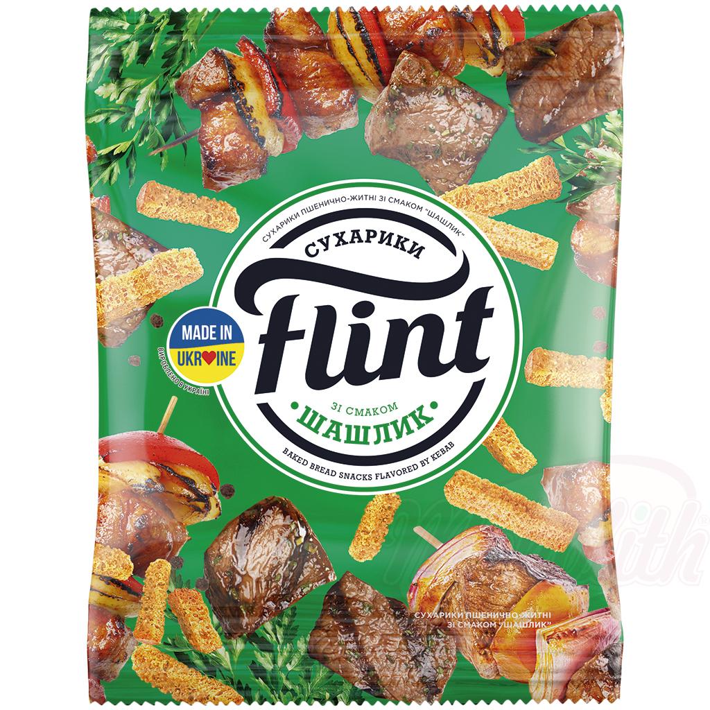 "Flint" - snack à base de pain de blé au goût de chachlyk