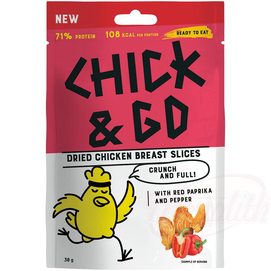 "CHICK & GO" Tranches de poitrine de poulet séchées avec paprika et poivre