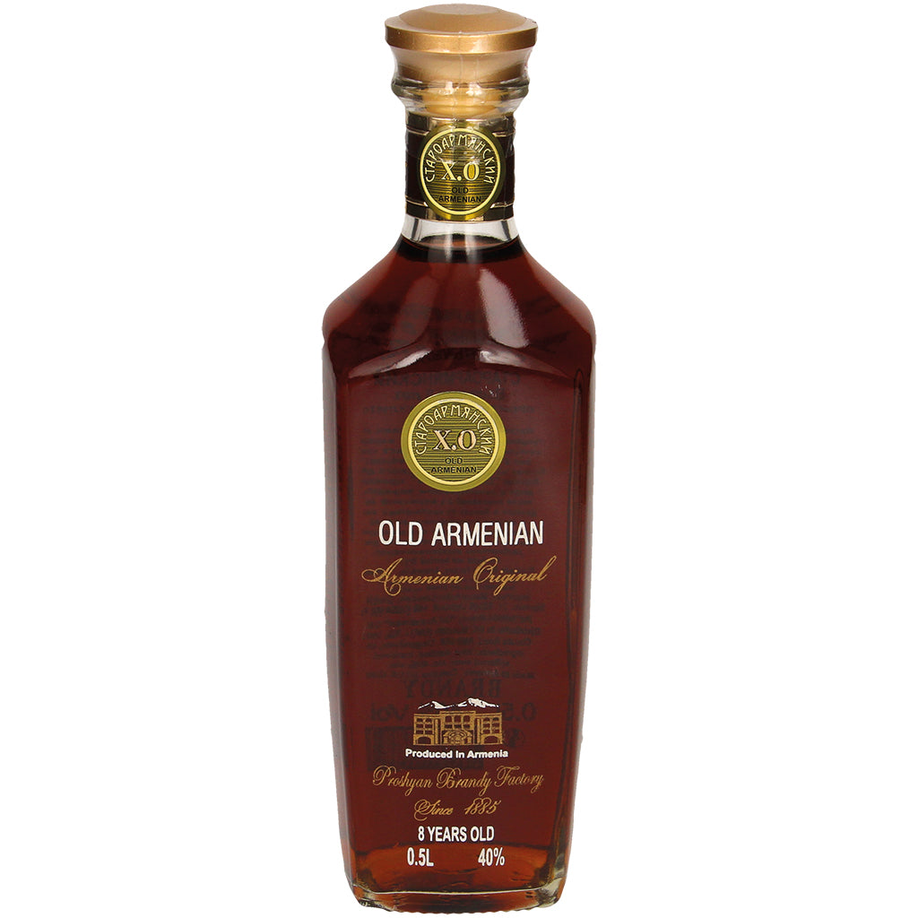 Old Armenian Brandy arménien 8 ans 40% – brandy vieilli, notes de fruits secs et vanille (50 cl)