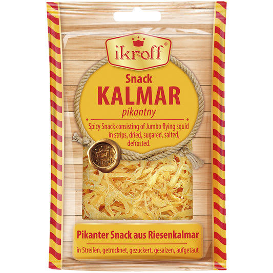 IKROFF Snack de calmar géant – lamelles séchées piquantes 36 g
