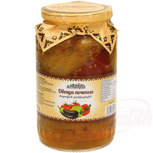 OURS MARKET Armenjan Préparation de légumes grillés – aubergine, tomate, poivron, juste salée