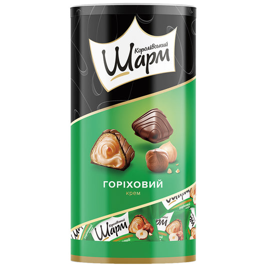 OURS MARKET AVK Korolivsky Sharm – bonbons gaufrés fourrés noisette, glaçage cacao 235 g