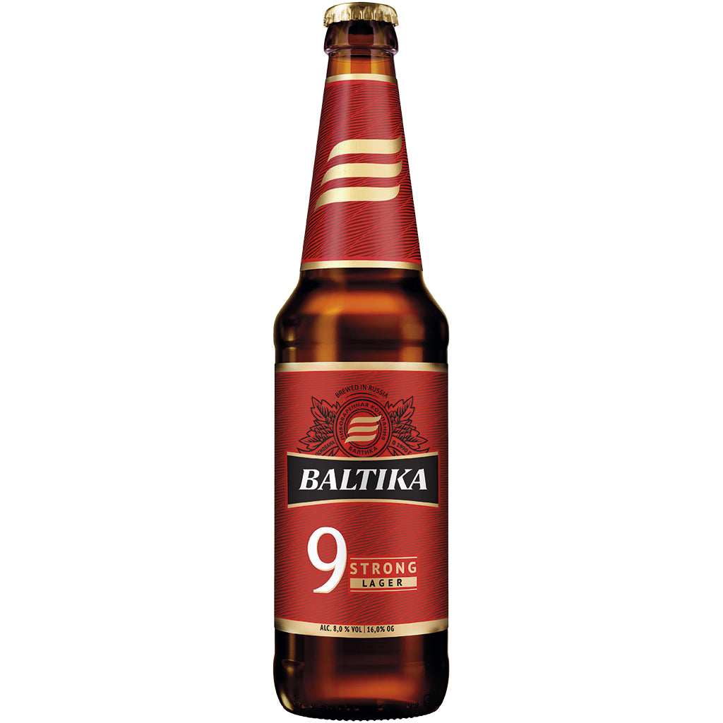 OURS MARKET Baltika N°9 Legendarnoye – lager forte de fermentation basse 8,0 % vol.