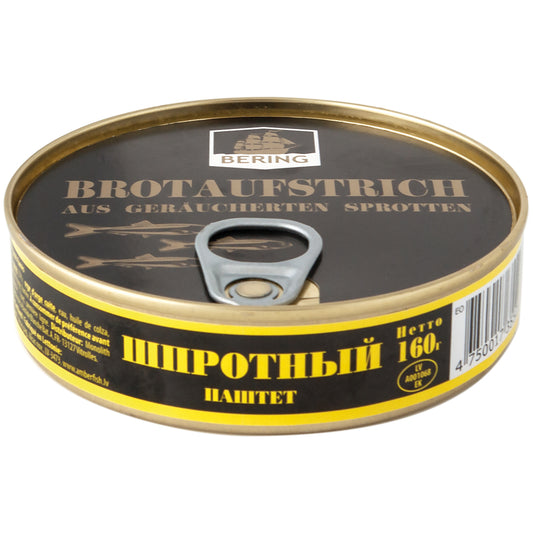 OURS MARKET Bering Pâté de sprats fumés – tartinable au goût fumé 160 g