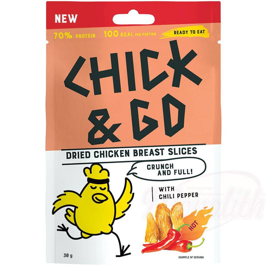 OURS MARKET "CHICK & GO" Tranches de poitrine de poulet séchées avec piment (0,23 %)