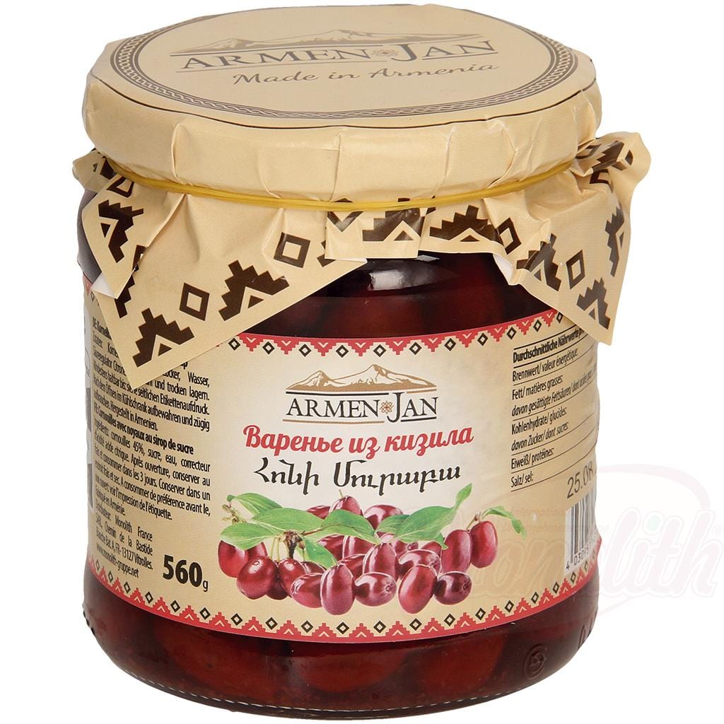 OURS MARKET Cornouilles avec noyaux au sirop de sucre