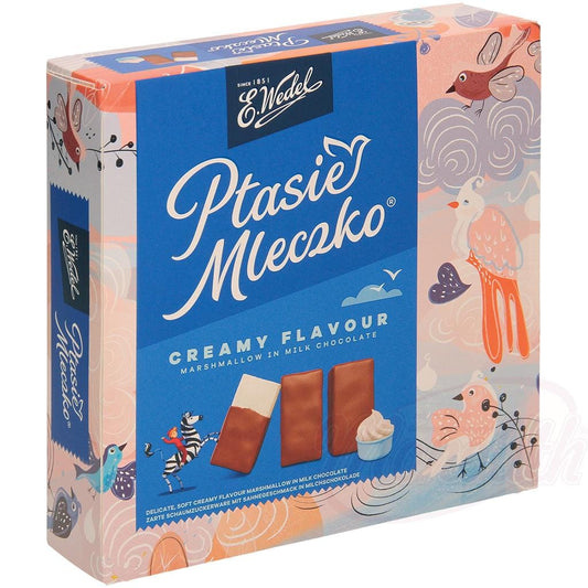 OURS MARKET E. Wedel Ptasie Mleczko Smietankowe – mousse au goût de crème enrobée de chocolat au lait