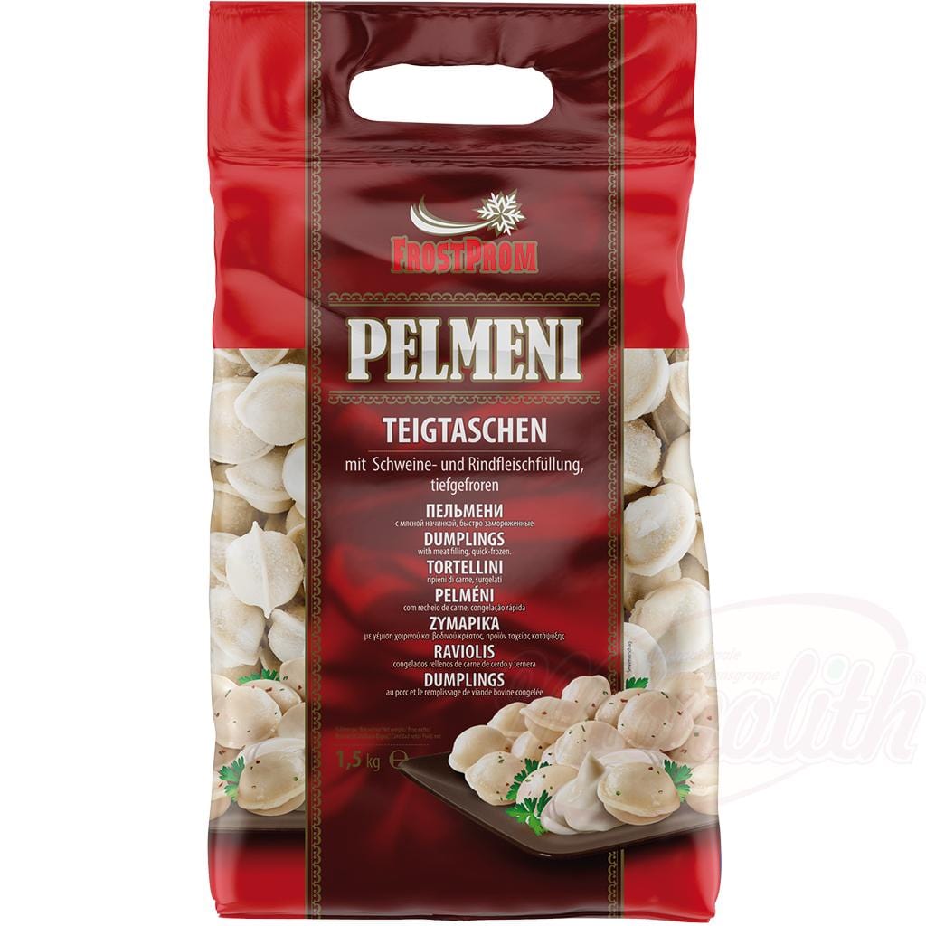 OURS MARKET FrostProm Pelmeni – Chaussons farcis au porc et au bœuf, surgelés