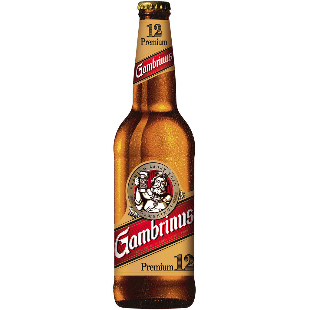 OURS MARKET Gambrinus Bière blonde tchèque 5,2% vol. – lager dorée, légère et nette