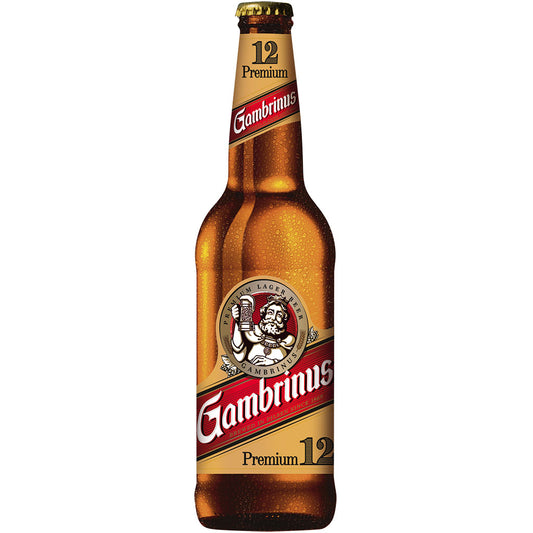 OURS MARKET Gambrinus Bière blonde tchèque 5,2% vol. – lager dorée, légère et nette