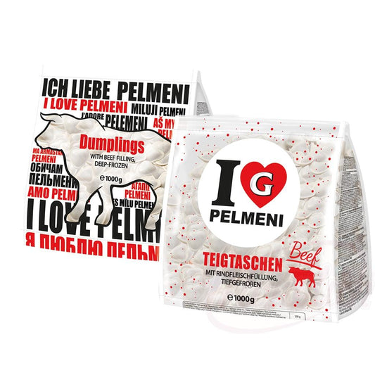 OURS MARKET Germes I Love Pelmeni Beef - Chaussons fourrés au bœuf, surgelés