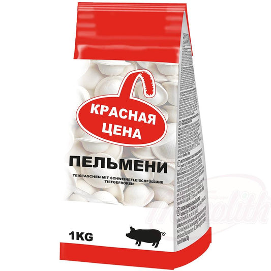 OURS MARKET Krasnaya Zena Pelmeni - Chaussons farcis au porc, surgelés