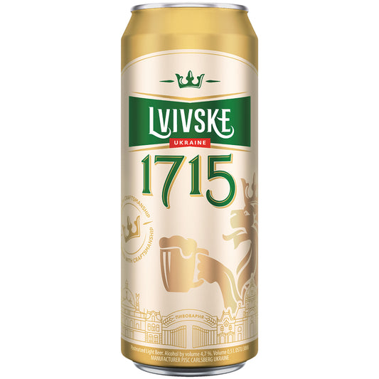 OURS MARKET Lvivske LVIV 1715 – bière blonde ukrainienne pasteurisée 4,5 % vol.