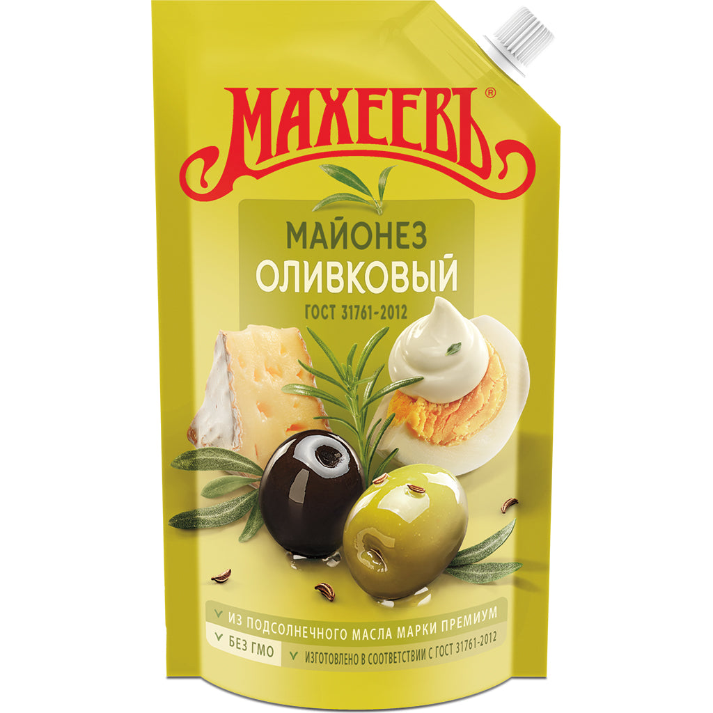 OURS MARKET Macheev Mayonnaise à l’huile d’olive 5% – onctueuse, 67% d’huiles végétales, 400 ml
