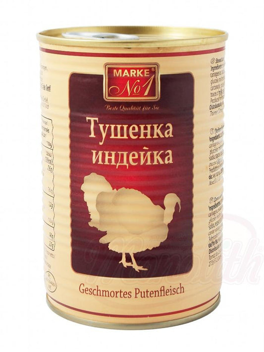 OURS MARKET Marke Nr.1 Dinde braisée – morceaux tendres, bouillon riche