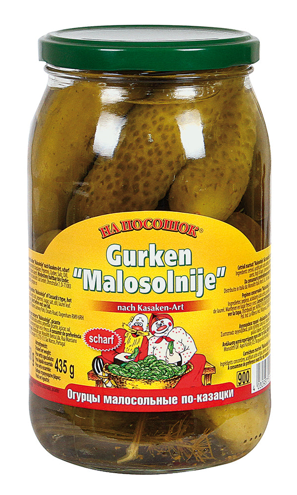 OURS MARKET Na Pososchok Concombres marinés Malosolnije – style cosaque, piquants 850 g